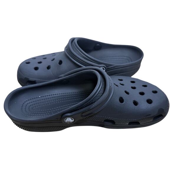 CROCS Unisex Adult Classic Black Clog Slip On Slides, Size 12 Woman; 10 Men - Picture 4 of 9